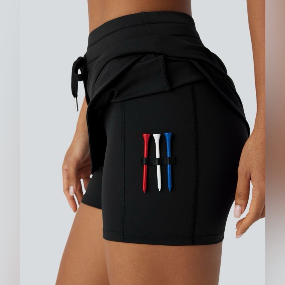 Halara High Waisted Drawstring Mini Golf Skort - Picture 3 of 10